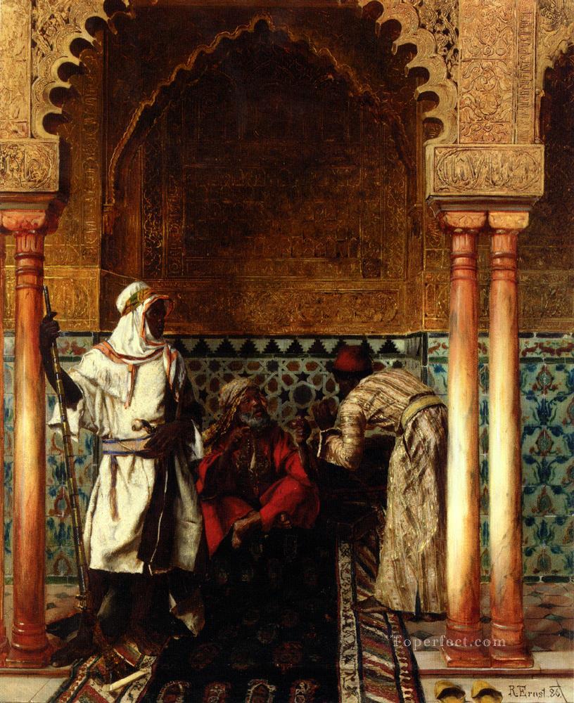 Rudolph Ernst Der Weise The Sage 1886 Arabian painter Rudolf Ernst Oil Paintings